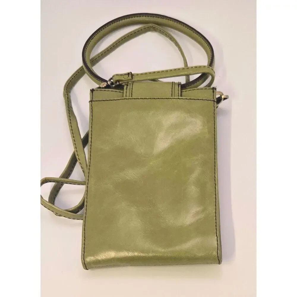 HOBO Olive Green Leather Crossbody Wristlet